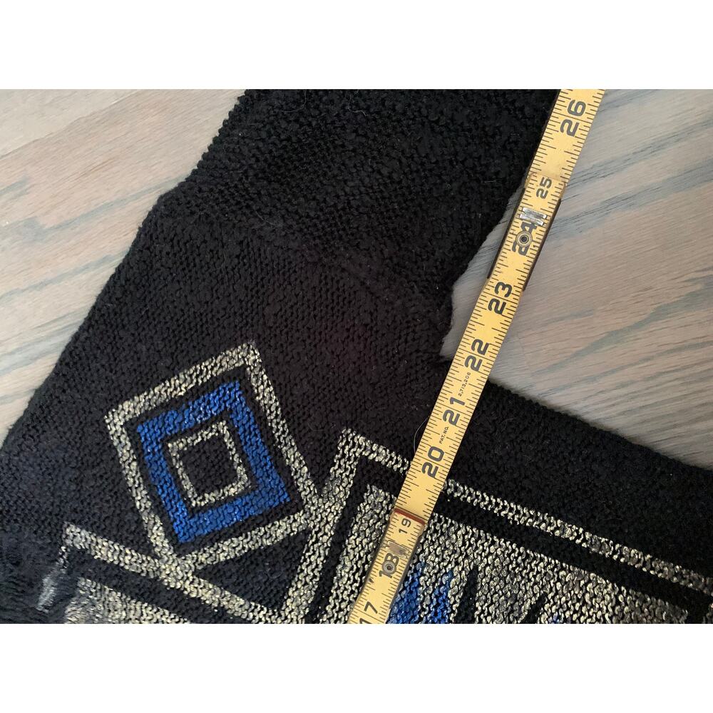 Abstract Design Sweater, 36 Point 5, Pullover, Large Cross, Geometric Pattern, - Picture 8 of 9
